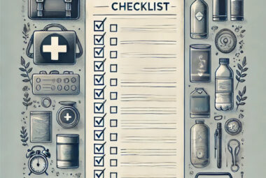 checklist with disaster preparedness icons